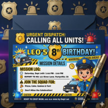 Modern Police Officer Calling All Units 誕生日 