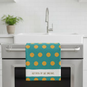 Modern Polka Dot Kitchen Towel, Personalized キッチンタオル