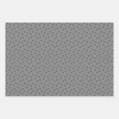 Modern Polka Dots 2 on Gray ラッピングペーパーシート (正面2)