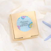 Modern Pool Party Birthday ラウンドシール