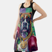 Modern Pop Art Boxer Dog Boxing Athlete エプロン (インサイチュ)