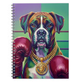 Modern Pop Art Boxer Dog Boxing Athlete ノートブック (正面)