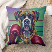 Modern Pop Art Boxer Dog Boxing Athlete 360° クッション (ブランケット)