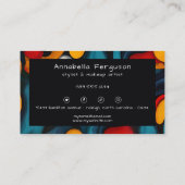 Modern Pop Art Retro Colorful Hair Makeup 名刺 (裏面)