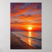 Modern Poster Nature Sunset Wall Art Home Decor