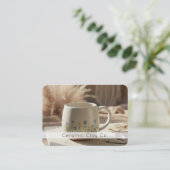 Modern Pottery Handmade Ceramic Clay QR Code  名刺 (スタンド正面)