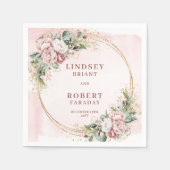 Modern Powder Pink Glitter Wedding Paper Napkins スタンダードカクテルナプキン (正面)