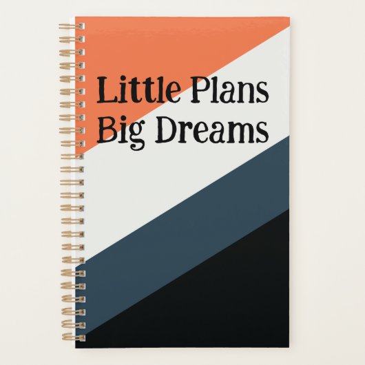 Modern Power Planner – Orange, Navy & Gray Theme プランナー手帳 (正面)