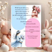 Modern Pregnancy Announcement Card - Bilingual Ara 招待状