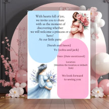 Modern Pregnancy Announcement Card - Bilingual Ara