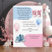 Modern Pregnancy Announcement Card - Bilingual Ara 招待状