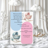 Modern Pregnancy Announcement Card - Bilingual Ara 招待状