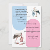 Modern Pregnancy Announcement Card - Bilingual Ara 招待状 (正面)