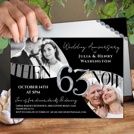 Modern Premium 63rd Wedding Anniversary 招待状