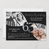 Modern Premium 63rd Wedding Anniversary 招待状 (正面)