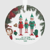 Modern Premium Elf Team Acrylic Circle Ornament  オーナメント (裏面)