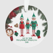 Modern Premium Elf Team Acrylic Circle Ornament  オーナメント (正面)