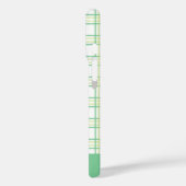 Modern Preppy Plaid Varsity Font Green Lime Case-Mate iPhoneケース (裏面 / 左)