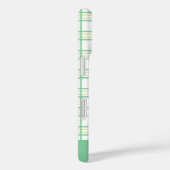 Modern Preppy Plaid Varsity Font Green Lime Case-Mate iPhoneケース (裏面 / 右)