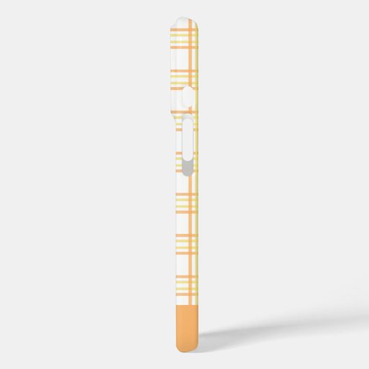 Modern Preppy Plaid Varsity Font Orange Yellow Case-Mate iPhoneケース (裏面 / 左)