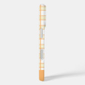 Modern Preppy Plaid Varsity Font Orange Yellow Case-Mate iPhoneケース (裏面 / 右)