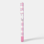 Modern Preppy Plaid Varsity Font Pink Purple  Case-Mate iPhoneケース (裏面 / 左)