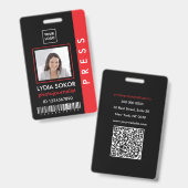 Modern Press ID Badge バッジ (正面＆裏面)
