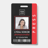 Modern Press ID Badge バッジ (正面)