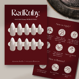 Modern Press On Nails Packaging Display Card サンキューカード