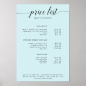 Modern, price list Poster ポスター (正面)