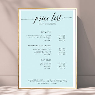 Modern, price list Poster ポスター