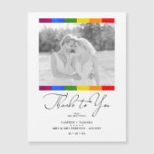 Modern Pride Rainbow Flag Lesbian Gay Wedding (正面)