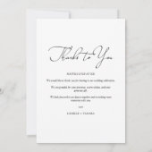 Modern Pride Rainbow Flag Lesbian Gay Wedding サンキューカード (裏面)