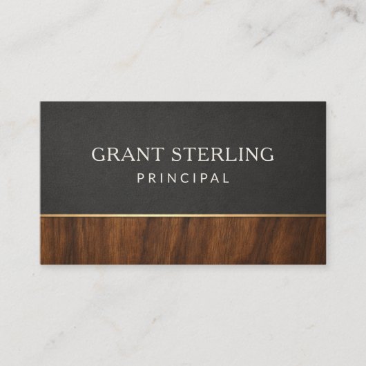 Modern Principal Wood Professional 名刺 (正面)