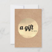 Modern Printed Kraft Faux Gold Circle Bold (正面)