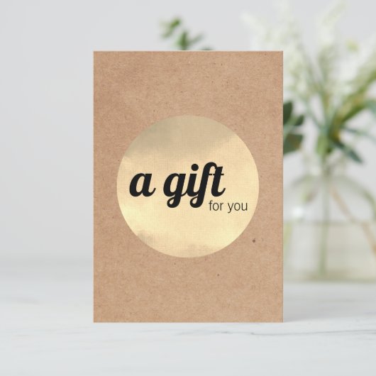 Modern Printed Kraft Faux Gold Circle Bold (スタンド正面)