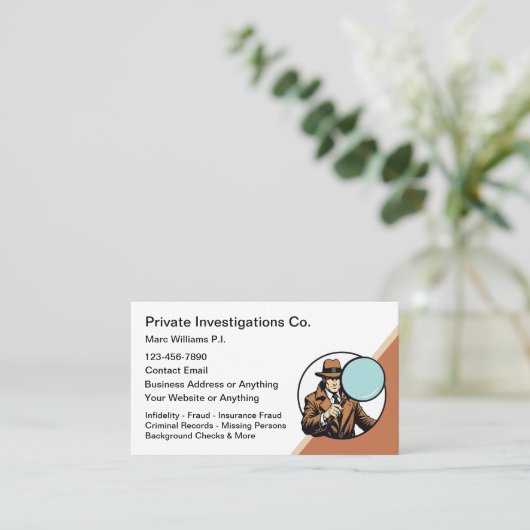 Modern Private Investigator Theme 名刺 (スタンド正面)