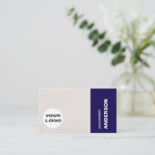 Modern Professional Architect Navy Blue 名刺 (スタンド正面)