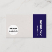 Modern Professional Architect Navy Blue 名刺 (正面)