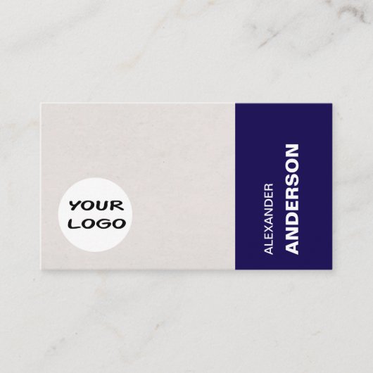 Modern Professional Architect Navy Blue 名刺 (正面)