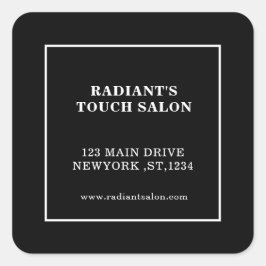 Modern Professional Black Gray Business Branding スクエアシール