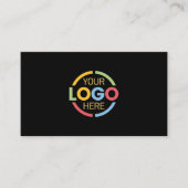 Modern Professional Black & White Company Logo 名刺 (正面)