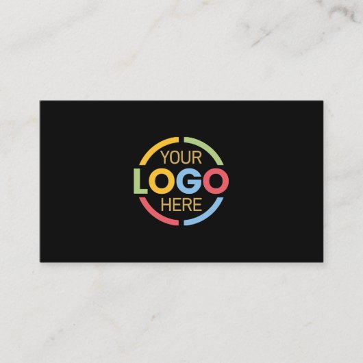 Modern Professional Black & White Company Logo 名刺 (正面)