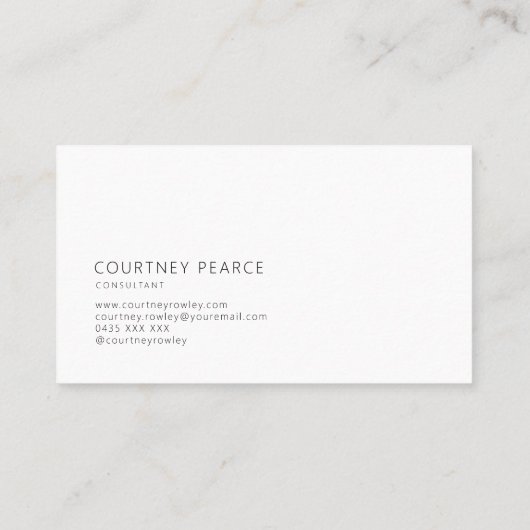 Modern professional business card 名刺 (裏面)