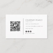 Modern professional business card with QR code 名刺 (裏面)