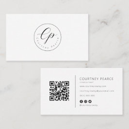 Modern professional business card with QR code 名刺