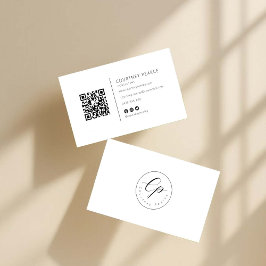 Modern professional business card with QR code 名刺