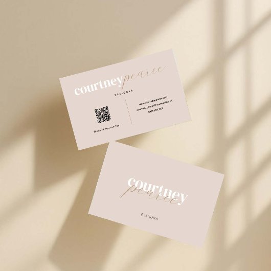 Modern professional business card with QR code 名刺