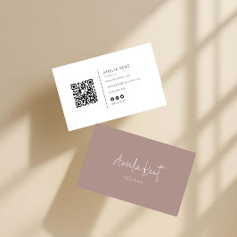 Modern professional business card with QR code 名刺