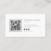 Modern professional business card with QR code 名刺 (裏面)